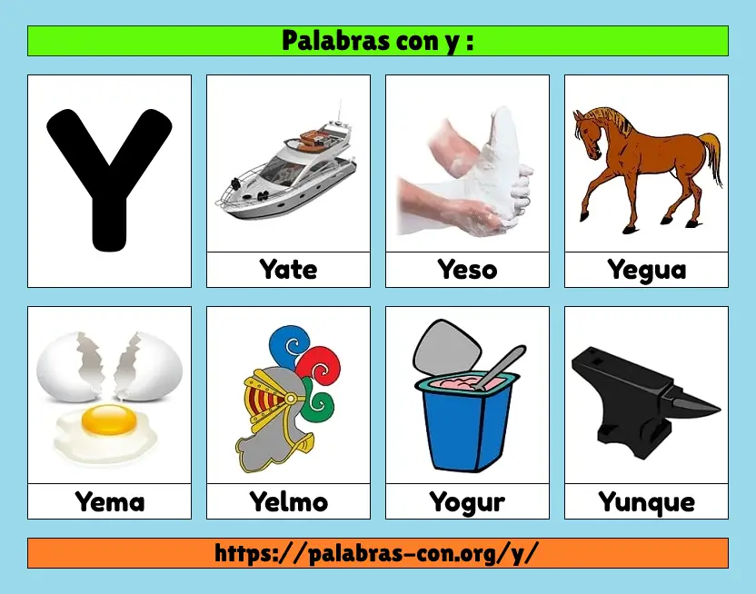 Palabras con y / Y ⭐️ Cosas | Objetos | Animales ⭐️ Letra y